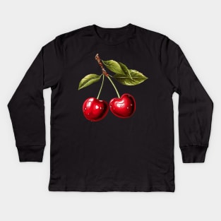 Cherries Kids Long Sleeve T-Shirt